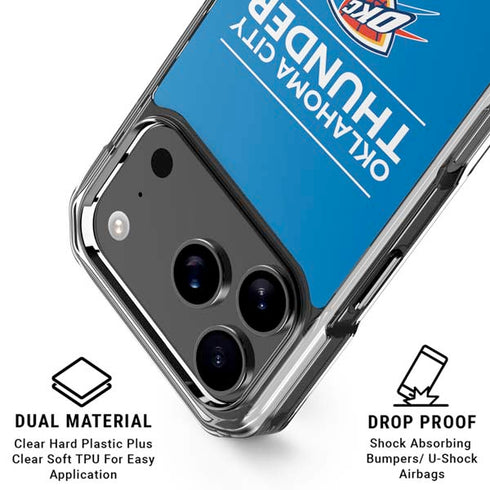 NBA Oklahoma City Thunder Standard - Blue iPhone 18 Pro Clear Case