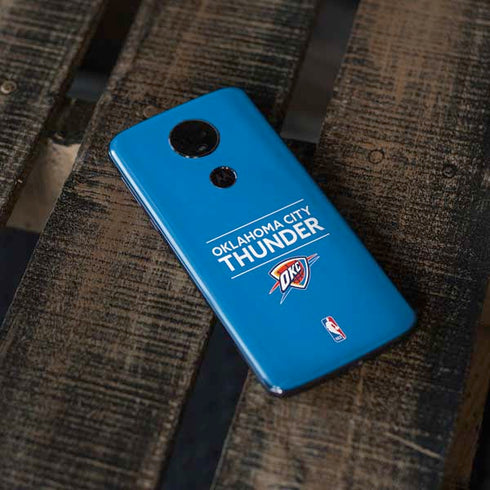 NBA Oklahoma City Thunder Standard - Blue Moto E5 Plus Skin