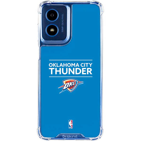 NBA Oklahoma City Thunder Standard - Blue Moto G Play 4G (2024) Clear Case