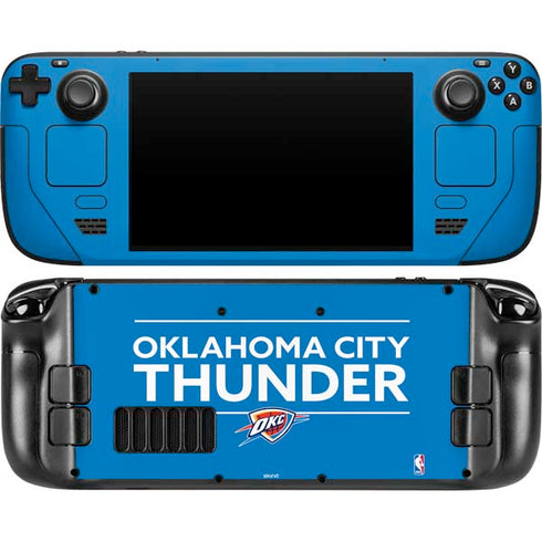 NBA Oklahoma City Thunder Standard - Blue Steam Deck Handheld Gaming Computer OLED Skin