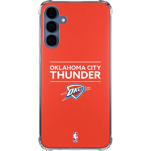 NBA Oklahoma City Thunder Standard - Orange Galaxy A55 5G Clear Case
