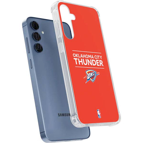 NBA Oklahoma City Thunder Standard - Orange Galaxy A55 5G Clear Case