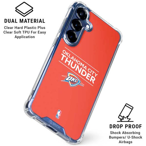 NBA Oklahoma City Thunder Standard - Orange Galaxy S25 Clear Case