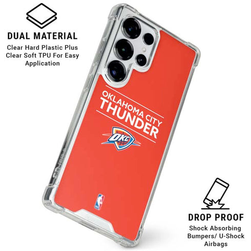 NBA Oklahoma City Thunder Standard - Orange Galaxy S25 Ultra Clear Case