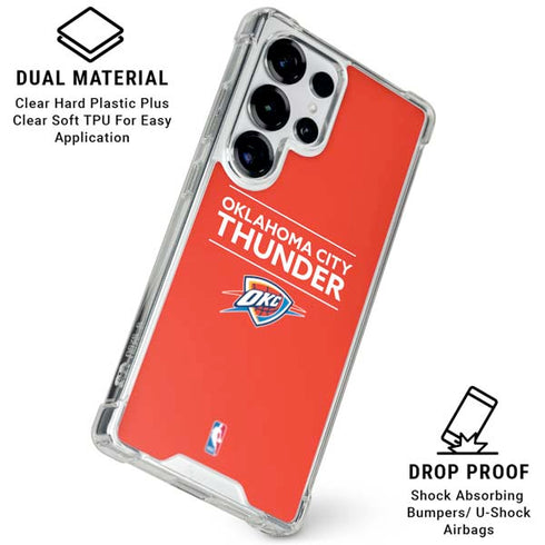 NBA Oklahoma City Thunder Standard - Orange Galaxy S26 Ultra Clear Case