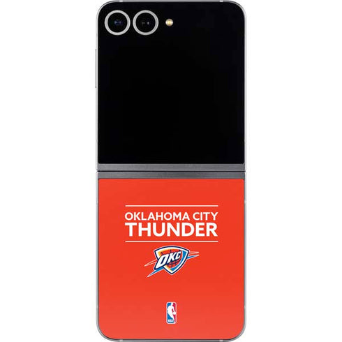 NBA Oklahoma City Thunder Standard - Orange Galaxy Z Flip6 Skin