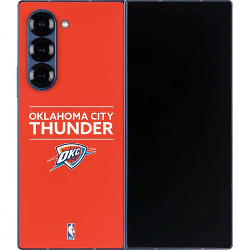 NBA Oklahoma City Thunder Standard - Orange Galaxy Z Fold6 Skin