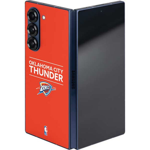 NBA Oklahoma City Thunder Standard - Orange Galaxy Z Fold6 Skin
