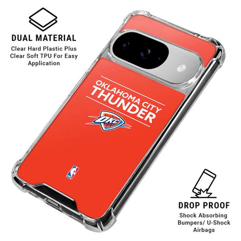 NBA Oklahoma City Thunder Standard - Orange Google Pixel 10 Clear Case