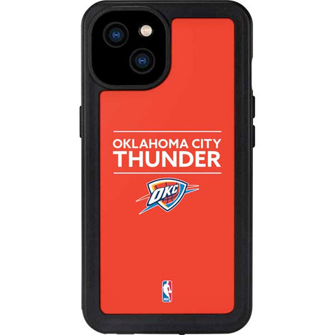 NBA Oklahoma City Thunder Standard - Orange iPhone 15 Plus Waterproof Case