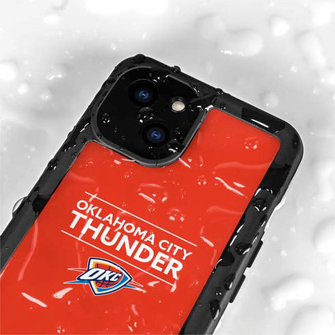 NBA Oklahoma City Thunder Standard - Orange iPhone 15 Plus Waterproof Case