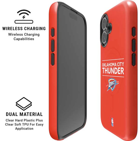 NBA Oklahoma City Thunder Standard - Orange iPhone 16 Magsafe Impact Case