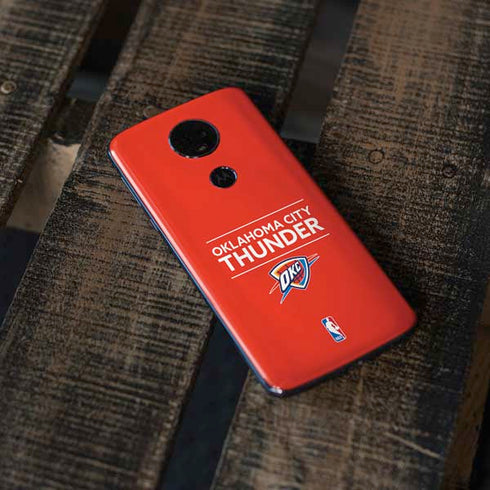NBA Oklahoma City Thunder Standard - Orange Moto E5 Plus Skin