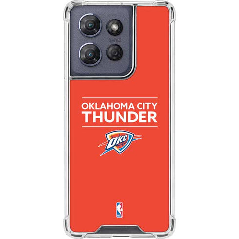 NBA Oklahoma City Thunder Standard - Orange Moto G 5G (2025) Clear Case