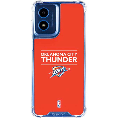 NBA Oklahoma City Thunder Standard - Orange Moto G 5G (2024) Clear Case