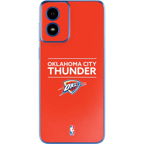 NBA Oklahoma City Thunder Standard - Orange Moto G Play 4G (2024) Skin