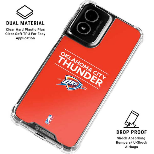 NBA Oklahoma City Thunder Standard - Orange Moto G Power 5G (2024) Clear Case