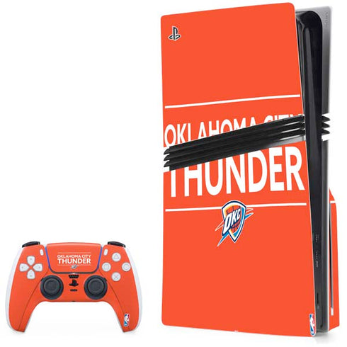 NBA Oklahoma City Thunder Standard - Orange PlayStation PS5 Skins