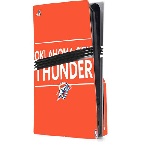 NBA Oklahoma City Thunder Standard - Orange PS5 Pro Disk Console Skin