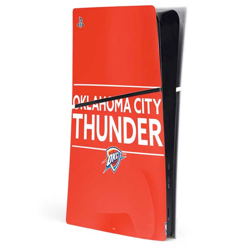 NBA Oklahoma City Thunder Standard - Orange PS5 Slim Digital Edition Console Skin