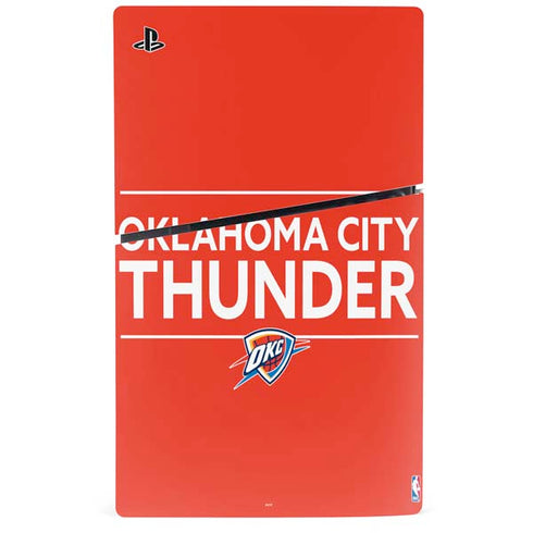 NBA Oklahoma City Thunder Standard - Orange PS5 Slim Digital Edition Console Skin