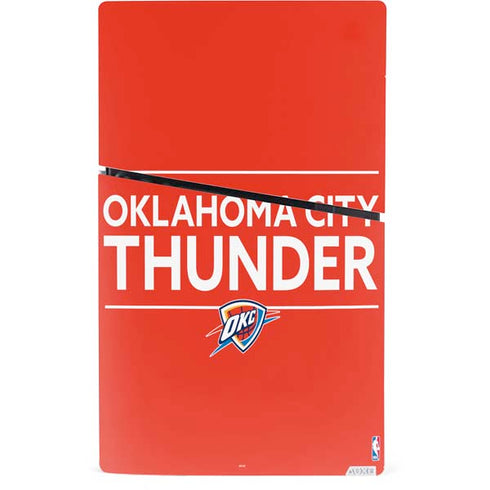 NBA Oklahoma City Thunder Standard - Orange PS5 Slim Digital Edition Console Skin