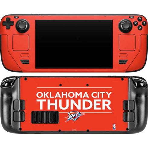 NBA Oklahoma City Thunder Standard - Orange Steam Deck Handheld Gaming Computer OLED Skin