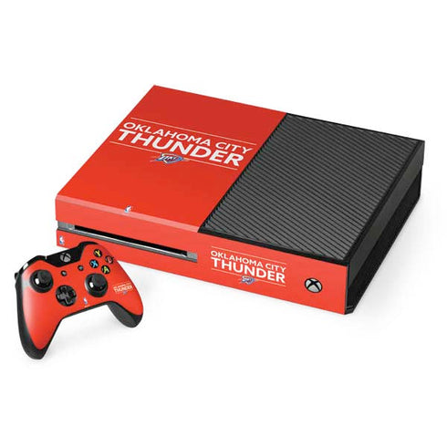 NBA Oklahoma City Thunder Standard - Orange Xbox One Console and Controller Bundle Skin