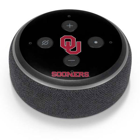 University of Oklahoma Sooners Black Amazon Echo Dot Skin
