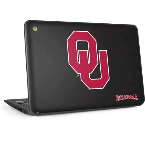 University of Oklahoma Sooners Black HP Chromebook Skin