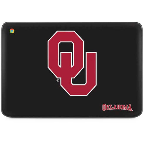 University of Oklahoma Sooners Black HP Chromebook Skin