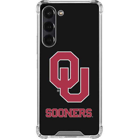 University of Oklahoma Sooners Black Galaxy S24 FE Clear Case