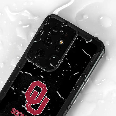 University of Oklahoma Sooners Black Galaxy S24 Ultra Waterproof Case