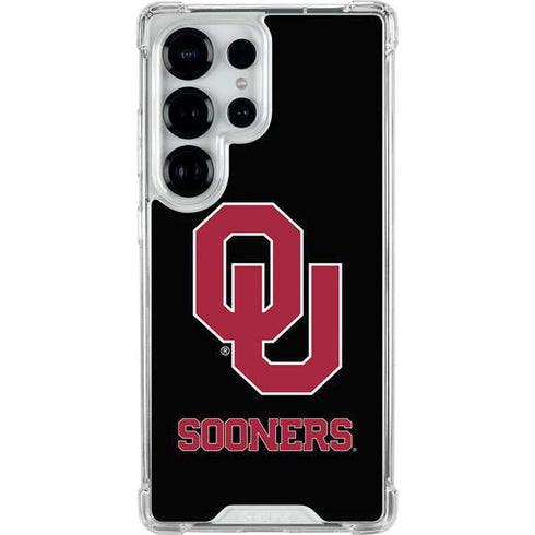 University of Oklahoma Sooners Black Galaxy S25 Ultra Clear Case