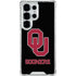 University of Oklahoma Sooners Black Galaxy S25 Ultra Clear Case