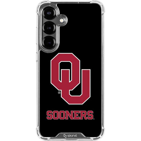 University of Oklahoma Sooners Black Galaxy S26 Clear Case