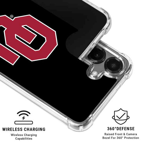 University of Oklahoma Sooners Black Galaxy S26 Clear Case