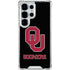 University of Oklahoma Sooners Black Galaxy S26 Ultra Clear Case