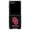 University of Oklahoma Sooners Black Galaxy Z Flip7 Clear Case