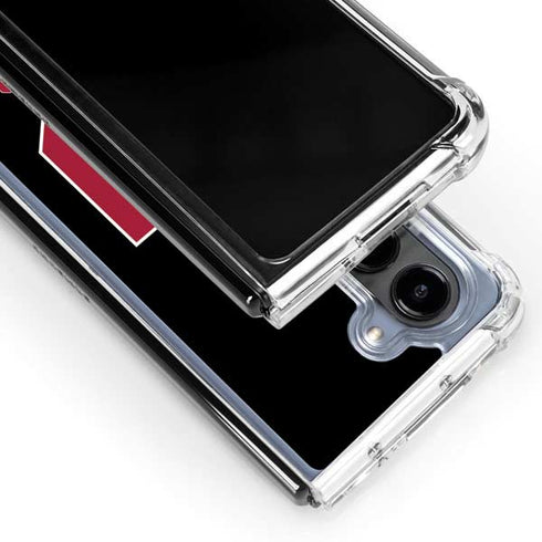 University of Oklahoma Sooners Black Galaxy Z Fold5 5G Clear Case