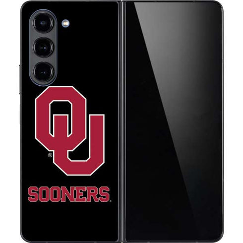 University of Oklahoma Sooners Black Galaxy Z Fold5 5G Skin