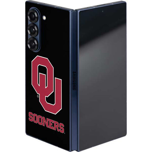 University of Oklahoma Sooners Black Galaxy Z Fold6 Skin