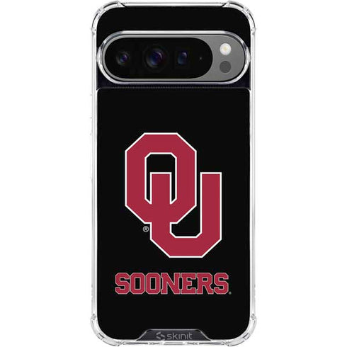 University of Oklahoma Sooners Black Google Pixel 10 Pro XL Clear Case