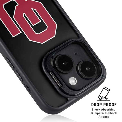 University of Oklahoma Sooners Black iPhone 14 Plus Kickstand Case