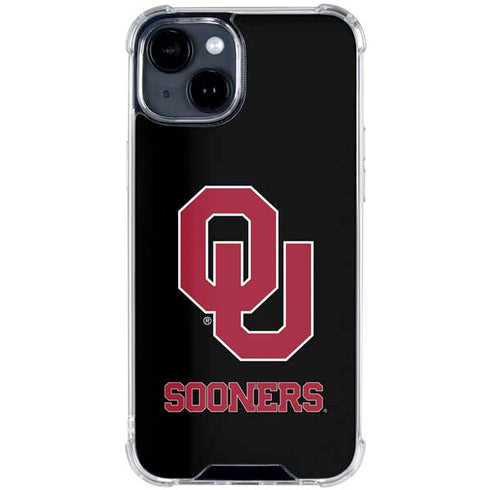 University of Oklahoma Sooners Black iPhone 15 Clear Case