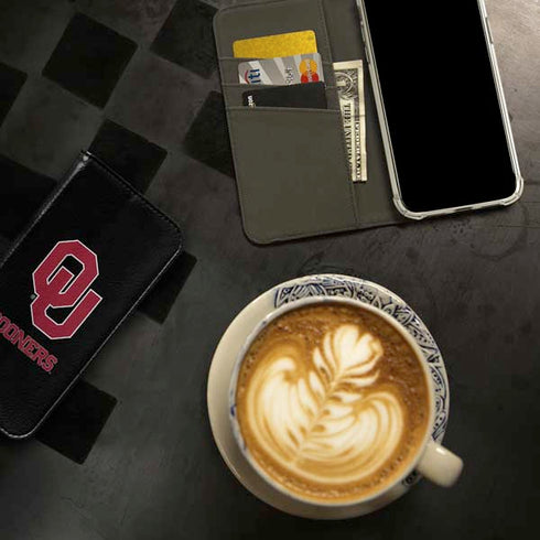 University of Oklahoma Sooners Black iPhone 15 Plus Folio Case