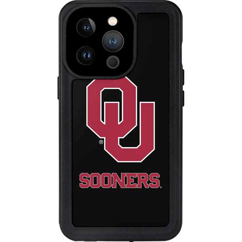 University of Oklahoma Sooners Black iPhone 15 Pro Waterproof Case