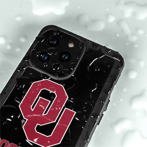 University of Oklahoma Sooners Black iPhone 15 Pro Waterproof Case
