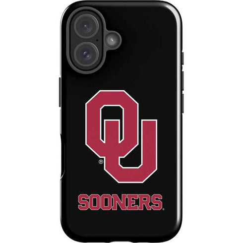University of Oklahoma Sooners Black iPhone 16 Impact Case