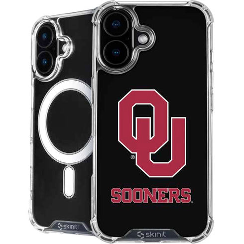 University of Oklahoma Sooners Black iPhone 16 MagSafe Case